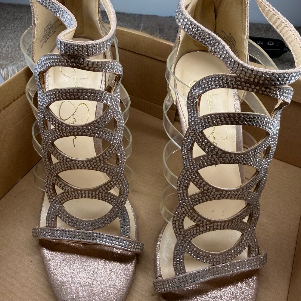Jessica Simpson Glittering Strappy Heels
